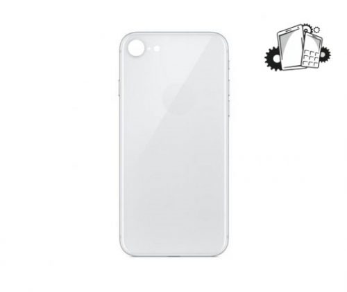 IPhone 8 Battery Cover Glass With Adhesive – White