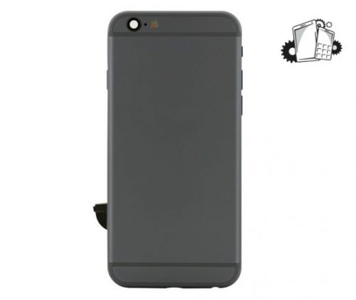 IPhone 6S Space Grey Rear Back Housing Midframe Assembly W/ Pre-Installed Small Parts