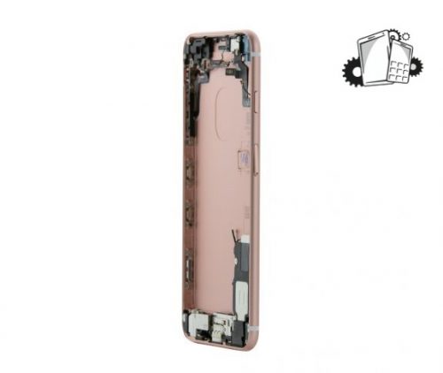IPhone 6S Plus Rose Gold Rear Back Housing Midframe Assembly W/ Pre-Installed Small Parts