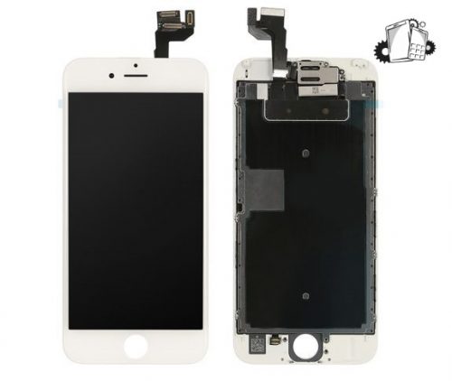 IPhone 6S LCD And Digitizer Glass Screen Replacement With Small Parts (White) (PREMIUM)