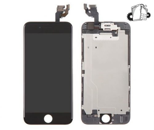 IPhone 6 LCD And Digitizer Glass Screen Replacement With Small Parts (Black) (Premium)