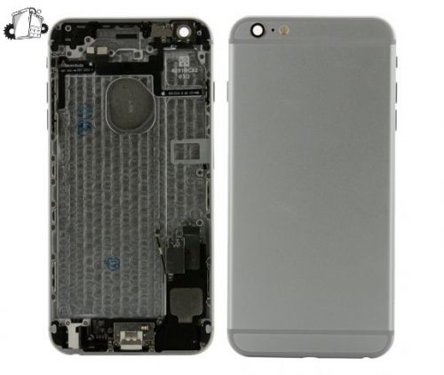 IPhone 6 Plus Silver Rear Back Housing Midframe Assembly W/ Pre-Installed Small Parts
