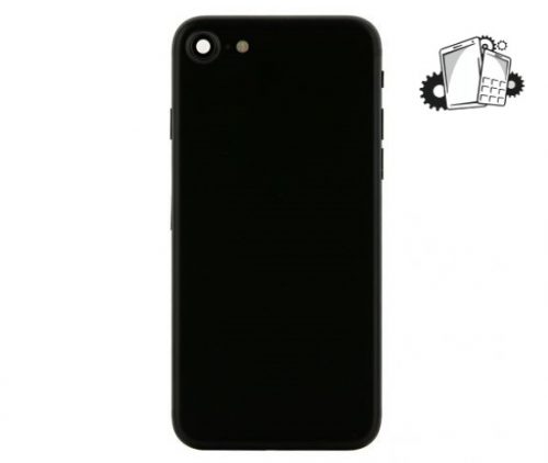 IPhone 7 Jet Black Rear Back Housing Midframe Assembly W/ Pre-Installed Small Parts