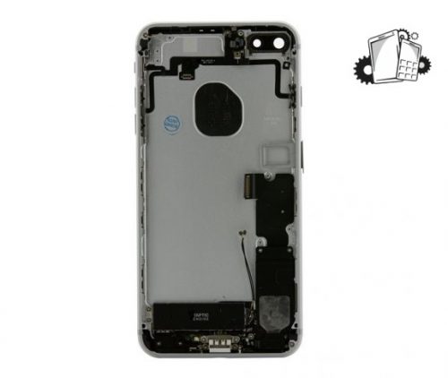 IPhone 7 Plus Silver Rear Back Housing Midframe Assembly W/ Pre-Installed Small Parts