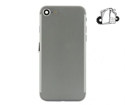 IPhone 7 Silver Rear Back Housing Midframe Assembly W/ Pre-Installed Small Parts
