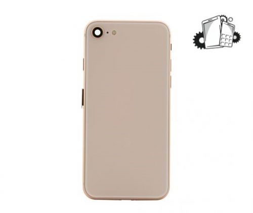IPhone 8 Gold Rear Back Housing Midframe Assembly W/ Pre-Installed Small Parts