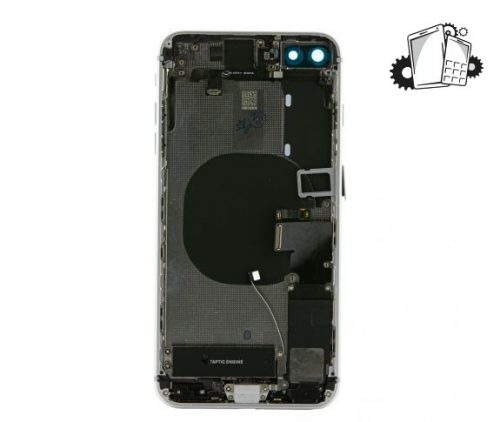 IPhone 8 Plus Silver Rear Back Housing Midframe Assembly W/ Pre-Installed Small Parts