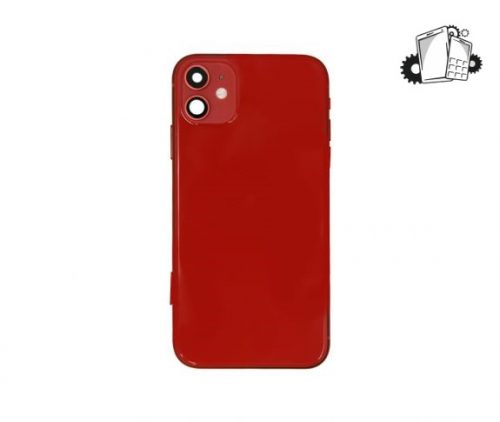 IPhone 11 Red Rear Back Housing Midframe Assembly W/ Pre-Installed Small Parts