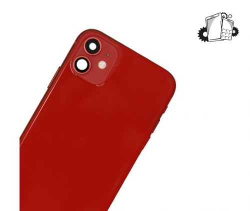 IPhone 11 Red Rear Back Housing Midframe Assembly W/ Pre-Installed Small Parts