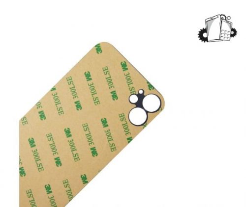 IPhone 11 Silver Battery Cover Glass With Adhesive (Large Camera Hole)