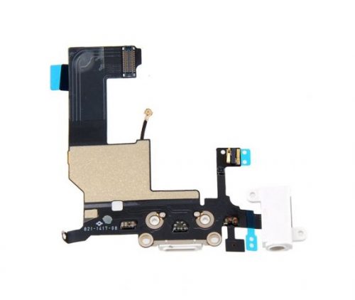 IPhone 5 White Lightning Dock/Headphone Jack/Microphone Connector Flex Cable