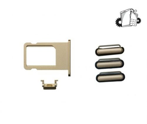 IPhone 6 Volume, Mute, Power Button, And Sim Tray Gold Set
