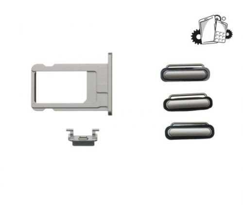 IPhone 6 Volume, Mute, Power Button, And Sim Tray Grey Set