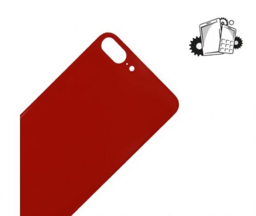 IPhone 8 Plus Battery Cover Glass With Adhesive – Red