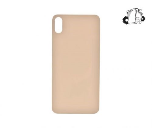 IPhone XS MAX Gold Battery Cover Glass With Adhesive (Large Camera Hole)