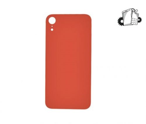 IPhone XR Coral Battery Cover Glass With Adhesive (Large Camera Hole)