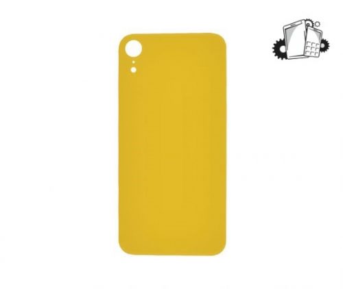 IPhone XR Yellow Battery Cover Glass With Adhesive (Large Camera Hole)