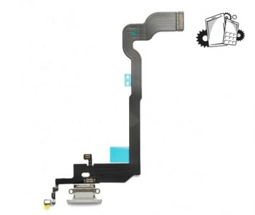 IPhone X Charging Dock Port Flex Cable – Silver
