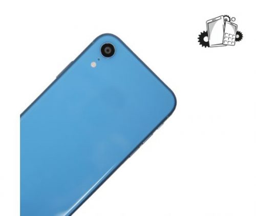 IPhone XR Blue Rear Back Housing Midframe Assembly W/ Pre-Installed Small Parts