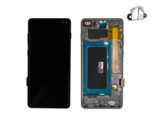Samsung Galaxy S10 Plus Glass Screen LCD Assembly Replacement With Frame (Prism Black)