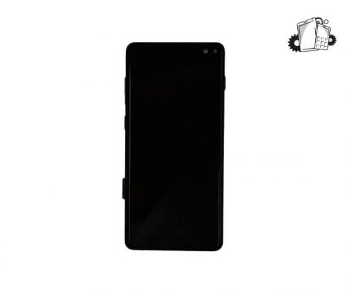 Samsung Galaxy S10 Plus Glass Screen LCD Assembly Replacement With Frame (Prism Black)