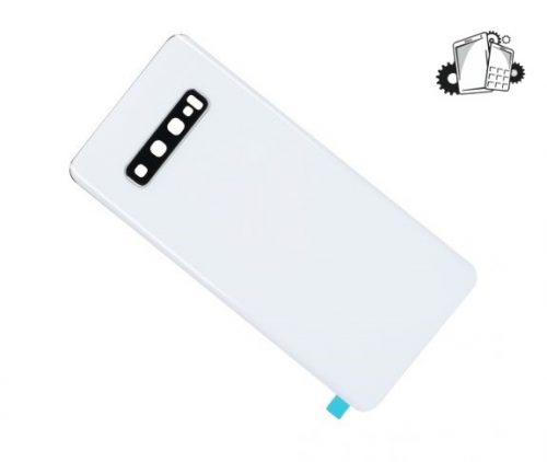 Samsung Galaxy S10e Glass Back Cover With Camera Lens Cover And Adhesive(Prism White)