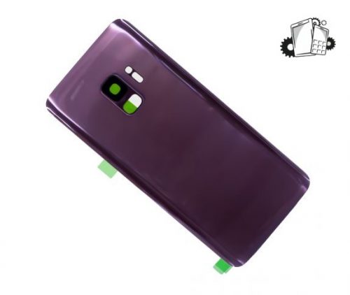 Samsung Galaxy S9 Glass Back Cover With Camera Lens Cover And Adhesive(Purple)