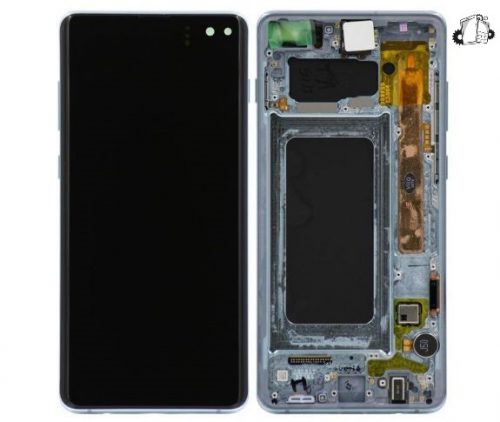 Samsung Galaxy S10 Plus Glass Screen LCD Assembly Replacement With Frame (Ceramic White)