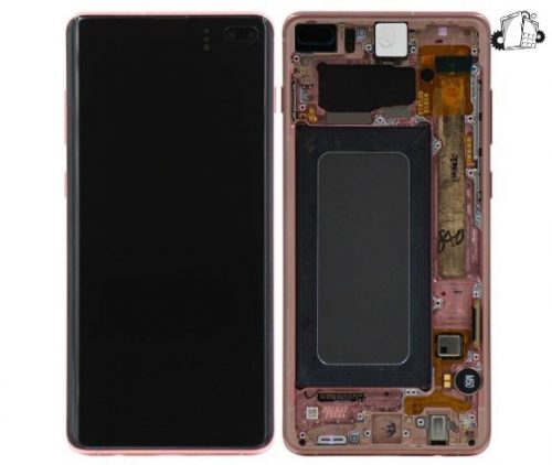 Samsung Galaxy S10 Plus Glass Screen LCD Assembly Replacement With Frame (Flamingo Pink)