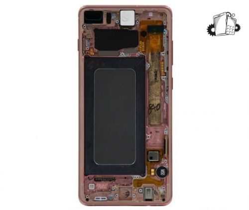 Samsung Galaxy S10 Plus Glass Screen LCD Assembly Replacement With Frame (Flamingo Pink)