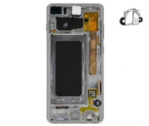 Samsung Galaxy S10 Plus Glass Screen LCD Assembly Replacement With Frame (Prism Blue)
