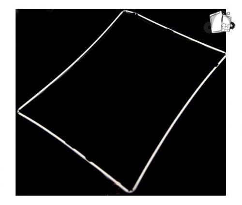 IPad 2, 3 & 4 White Screen Bezel Mid-Frame W/ Adhesive Pre-Installed