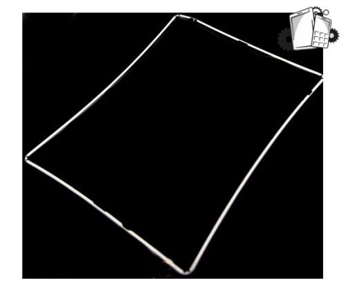 IPad 2, 3 & 4 White Screen Bezel Mid-Frame W/ Adhesive Pre-Installed