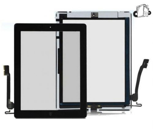 IPad 4 Grade A Black Digitizer Assembly With Home Button Flex And Adhesive