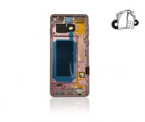 Samsung Galaxy S10 Glass Screen LCD Assembly Replacement With Front Housing (Flamingo Pink)
