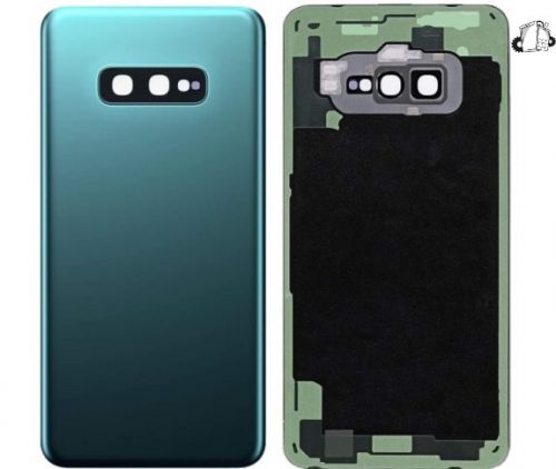 Samsung Galaxy S10 Glass Back Cover With Camera Lens Cover And Adhesive(Prism Green)