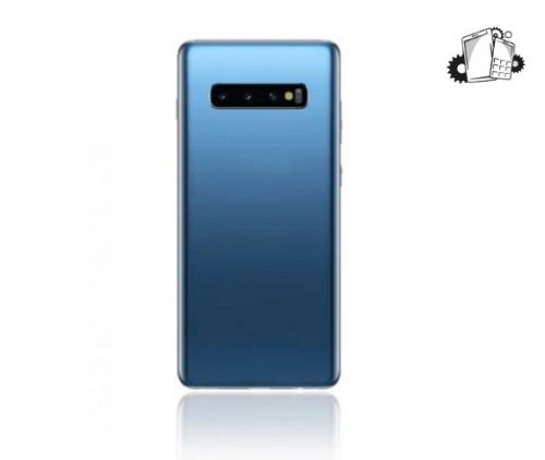 Samsung Galaxy S10 Glass Back Cover With Camera Lens Cover And Adhesive(Prism Blue)