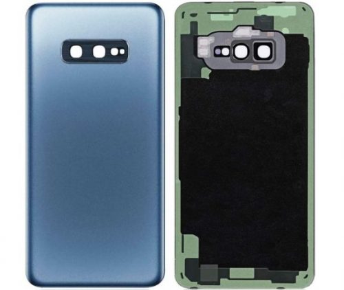 Samsung Galaxy S10 Glass Back Cover With Camera Lens Cover And Adhesive(Prism Blue)