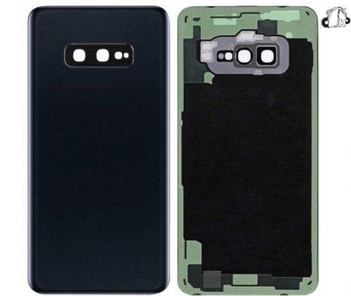 Samsung Galaxy S10e Glass Back Cover With Camera Lens Cover And Adhesive(Prism Black)