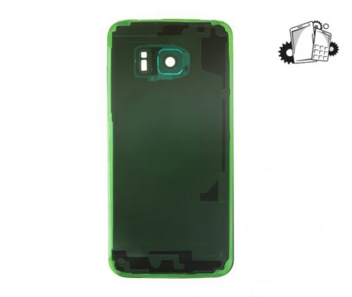 Samsung Galaxy S7 Glass Back Cover with Camera Lens Cover and Adhesive(Black)