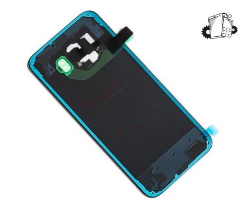 Samsung Galaxy S8 Plus Glass Back Cover With Camera Lens Cover And Adhesive(Black)