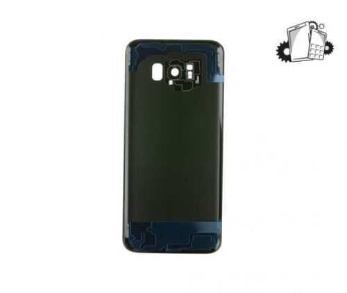 Samsung Galaxy S8 Plus Glass Back Cover With Camera Lens Cover And Adhesive(Blue)