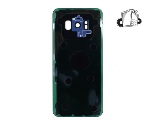 Samsung Galaxy S8 Glass Back Cover With Camera Lens Cover And Adhesive(Blue)