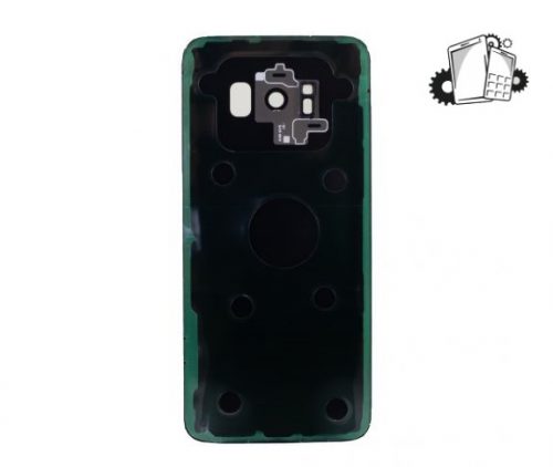 Samsung Galaxy S8 Glass Back Cover With Camera Lens Cover And Adhesive(Silver)