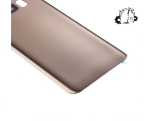 Samsung Galaxy S8 Plus Glass Back Cover With Camera Lens Cover And Adhesive(Gold)