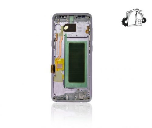 Samsung Galaxy S8 Glass Screen OLED Assembly Replacement With Front Housing (Orchid Gray)