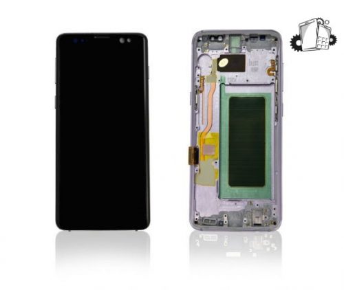 Samsung Galaxy S8 Glass Screen OLED Assembly Replacement With Front Housing (Orchid Gray)