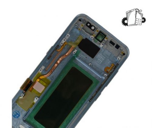 Samsung Galaxy S8 Glass Screen OLED Assembly Replacement With Front Housing (Coral Blue)